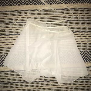 Capezio mesh white skirt